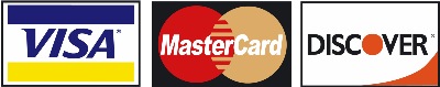 We accept Visa, MasterCard and Discover!